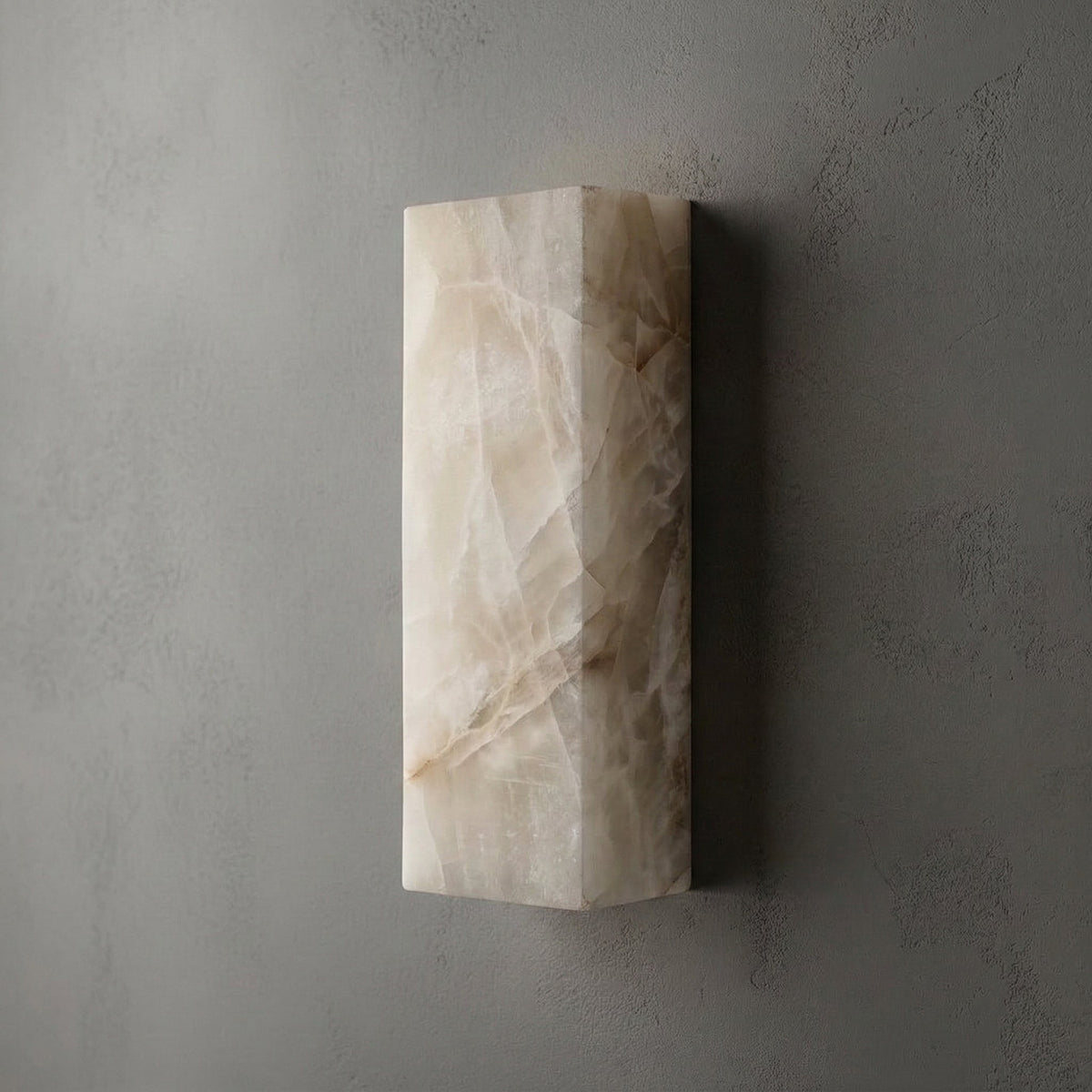 Natural Stone Sconce Waterproof Indoor Outdoor Brass Finish Vertical Warm White Wet Location Bathroom Hallway Entryway Patio Bedroom Covered | Thomler