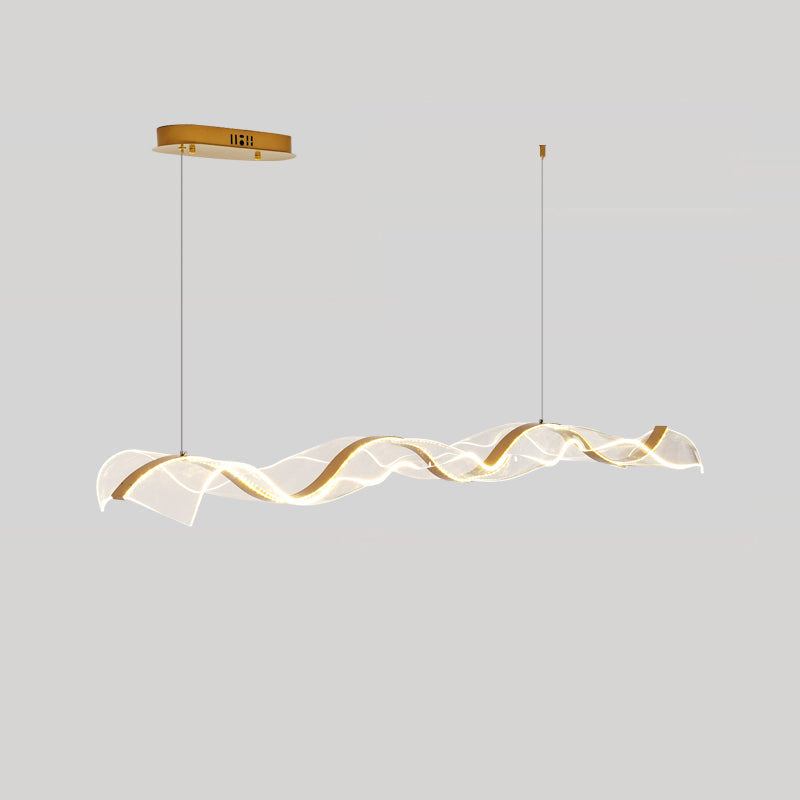Lineaire LED-plafondlamp 100-150 cm Dimbaar Acryl Hanglamp voor Eetkamer Woonkamer Keuken Moderne Hanglamp met Afstandsbediening | Thomler