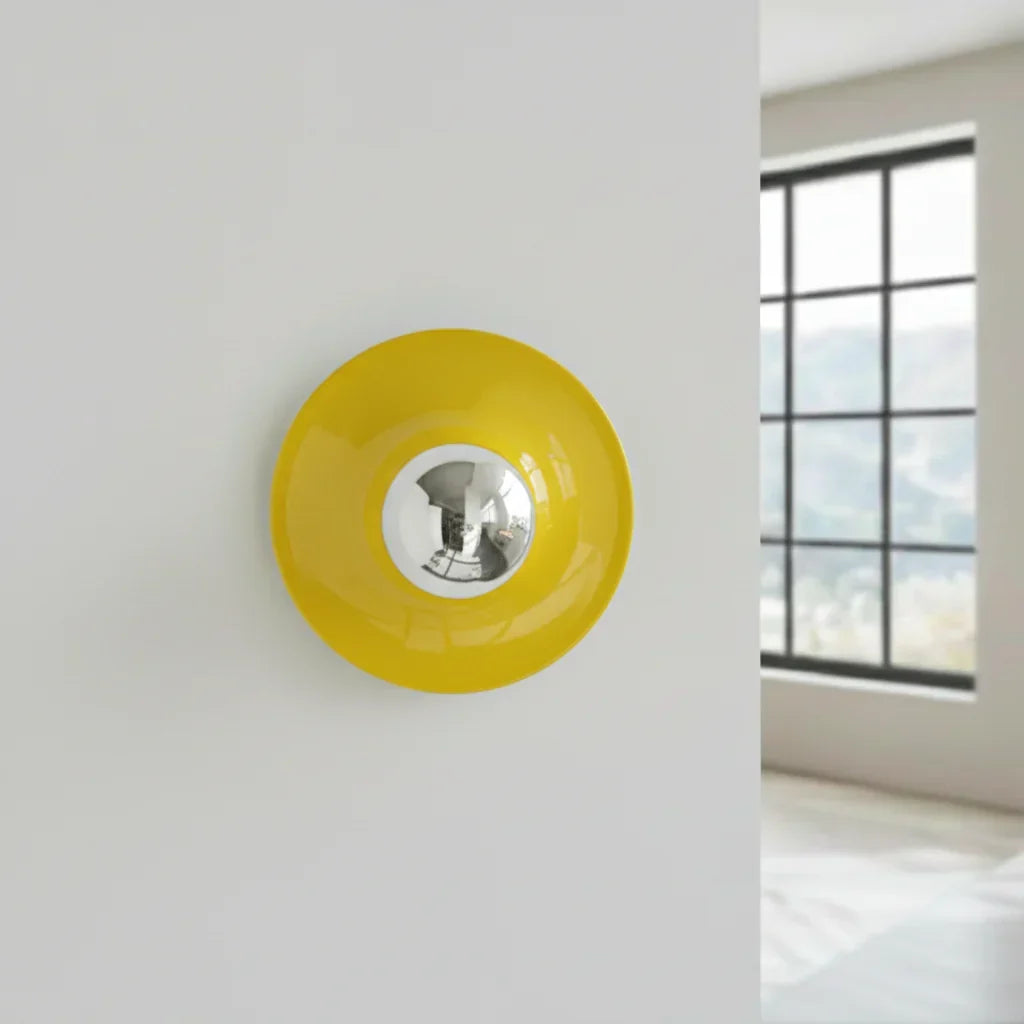Kompakte runde Metall-Wandleuchte, 6 Zoll, Weiß, Retro-Akzentlicht für Schlafzimmer, Flur, Küche, Wohnzimmer, LED-Industrie-Leselampe, Modern | Thomler
