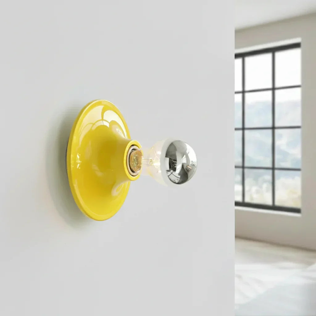 Kompakte runde Metall-Wandleuchte, 6 Zoll, Weiß, Retro-Akzentlicht für Schlafzimmer, Flur, Küche, Wohnzimmer, LED-Industrie-Leselampe, Modern | Thomler