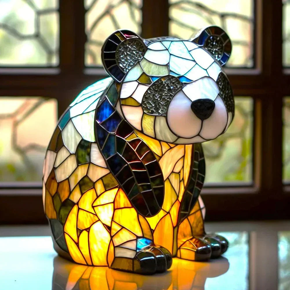 Glas-in-lood dieren tafellamp decoratieve accentverlichting handgemaakte stijl verlichting voor slaapkamer nachtkastje woonkamer bureau
