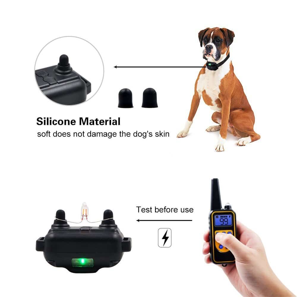 Ferntrainingshalsband für Hunde mit Ton-, Vibrations- und Impulsmodi – 800 m Reichweite, wiederaufladbar