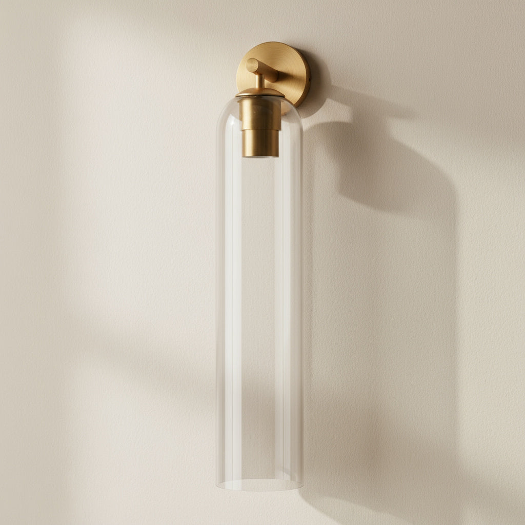 Hedendaagse glazen wandlamp met ledlamp voor slaapkamer, eetkamer, badkamer, hal, keuken, werkkamer | Thomler