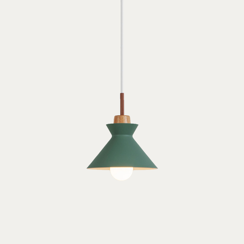 Lámpara colgante de madera de 11 pulgadas con casquillo E27, lámpara de techo nórdica moderna para dormitorio, sala de estar, comedor, isla de cocina, vestíbulo y pasillo | Thomler