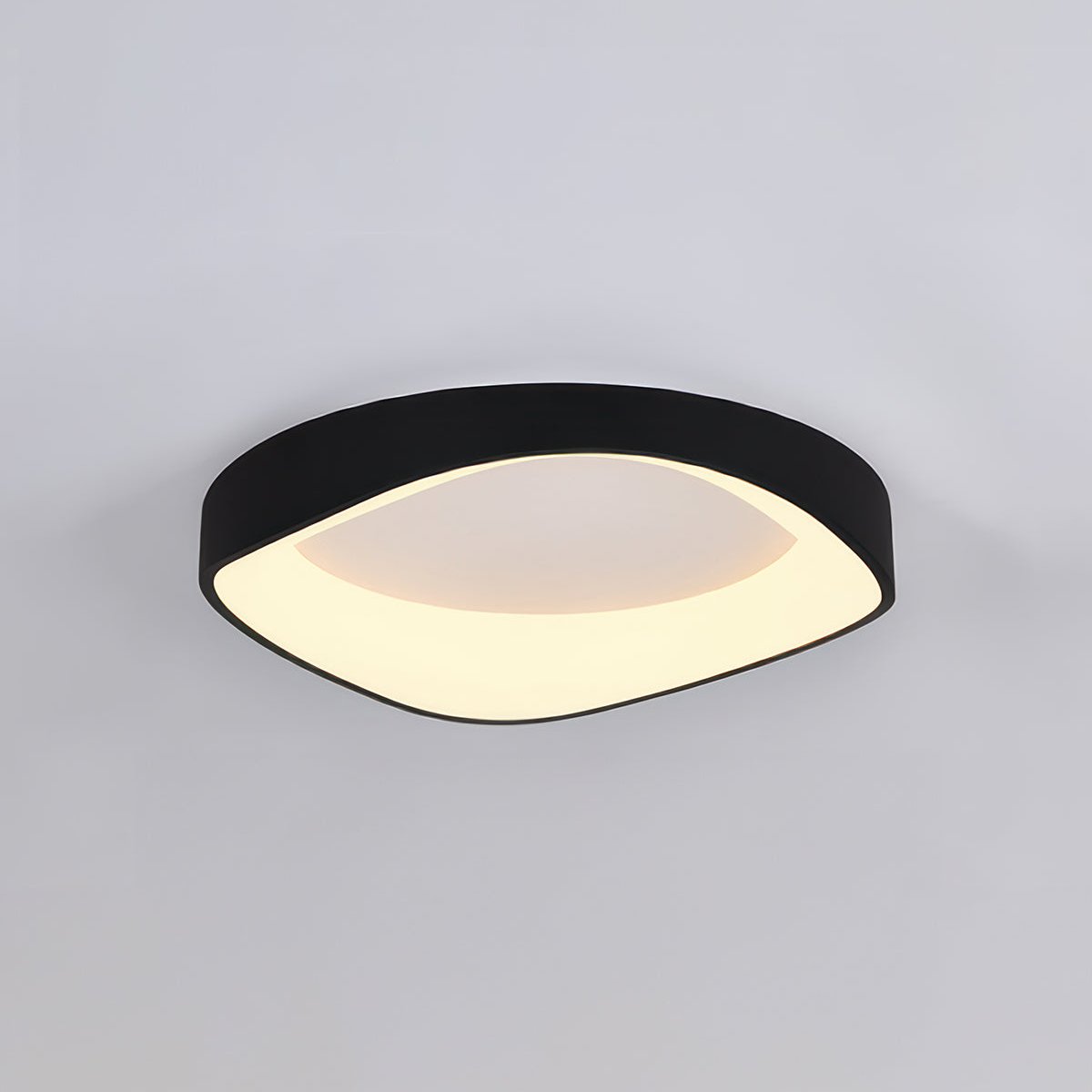 Round Wood Grain Flush Mount LED Light 16-24 Inch Iron Acrylic Fixture for Bedroom Living Room Den Office Scandinavian Minimalist Modern Far | Thomler