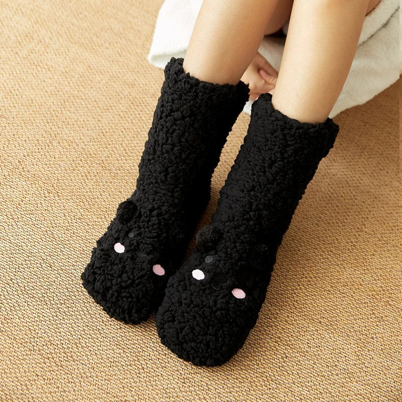 Kawaii beren-fleece warme sokken