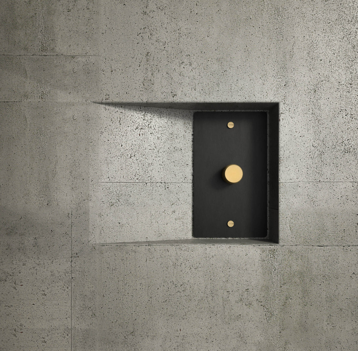 Drehdimmer mit Messingknopf für stufenlose Helligkeitsregulierung in Wohnzimmer, Schlafzimmer und Flur, modernes Unterputz-Wandschalter-Design | Thomler