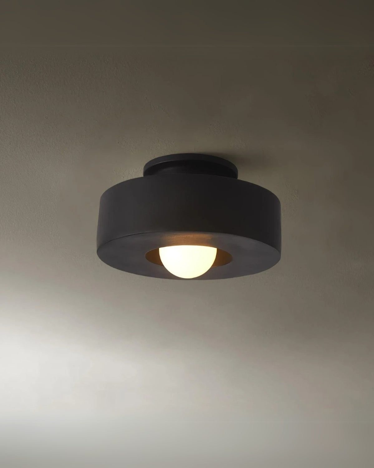 12-Inch Flush Mount LED Ceiling Light Fixture Resin Disc Contemporary Round Panel for Bedroom Hallway Living Room 3000K Warm Glow | Thomler