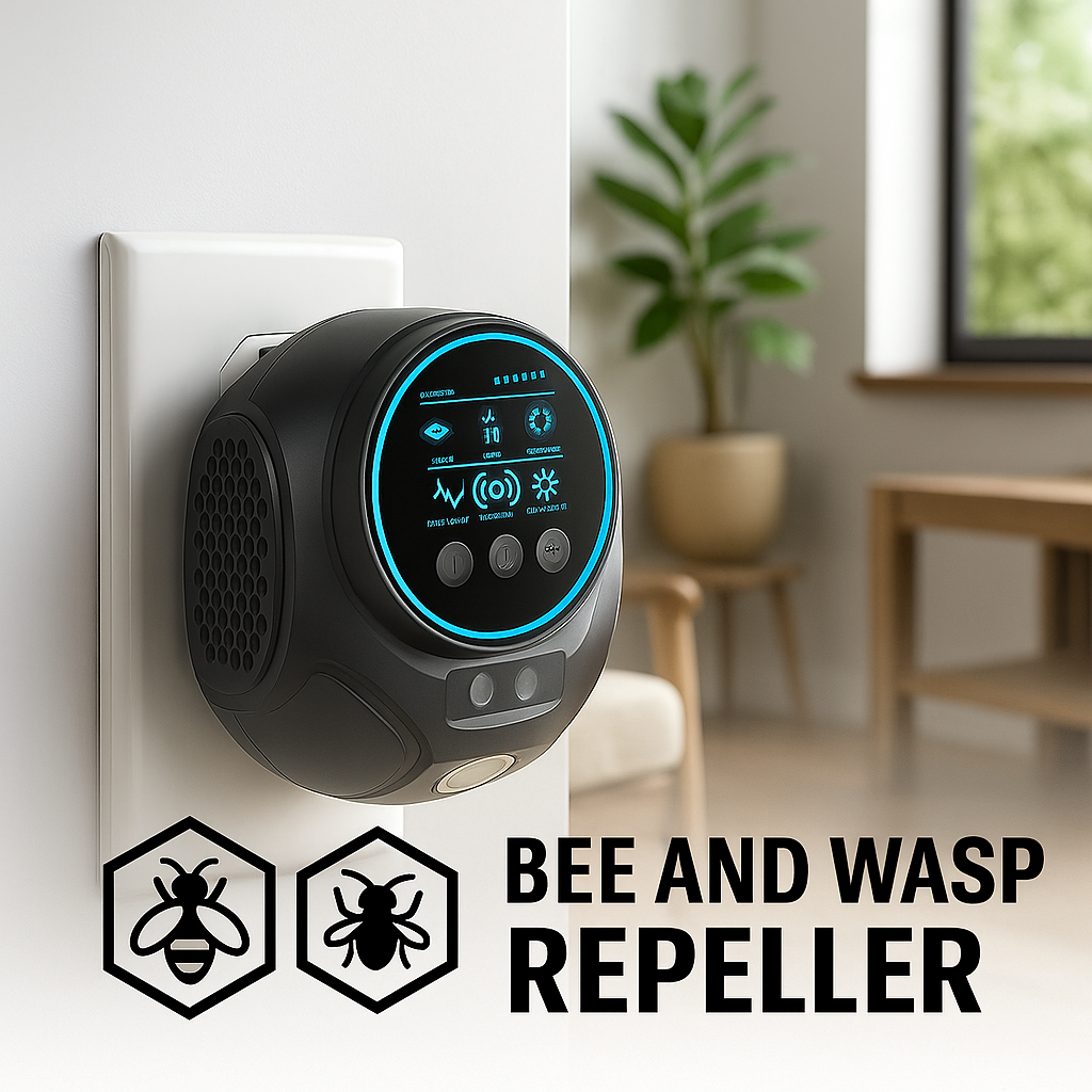 360-Degree Ultrasonic Insect Repeller for Patios, Decks & Outdoor Spaces – Chemical-Free Flying Bug Control for Yards & Porches