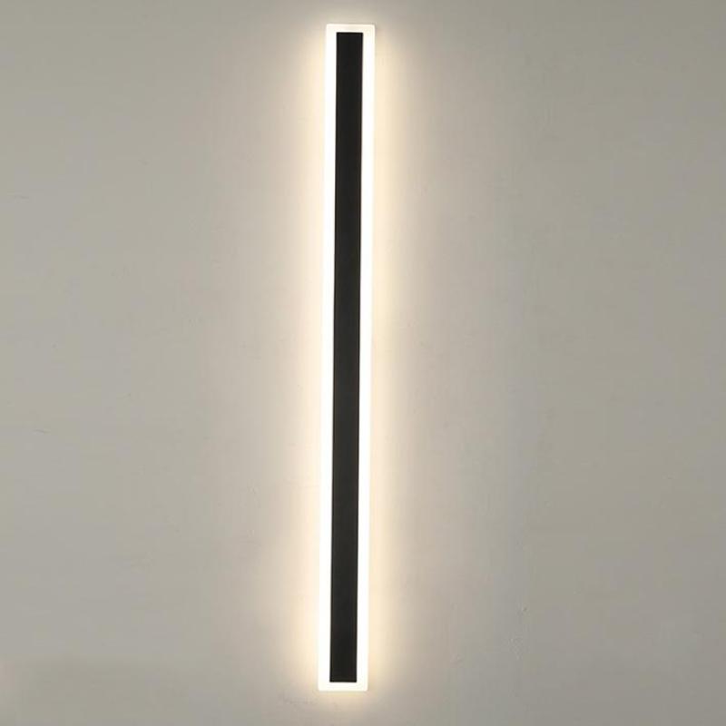 Lineare LED-Wandleuchte für den Außenbereich, 240 cm, wetterfeste Metallleuchte für Terrasse, Hauseingang, modernes, schlankes Architektur-Design | Thomler