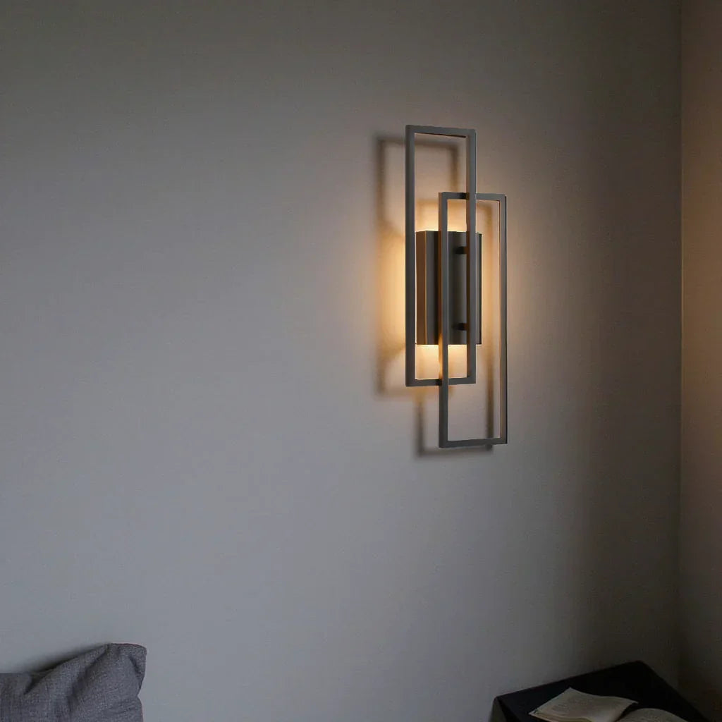Modern Linear LED Wall Sconce 16 in Matte Black Aluminum for Hallways Bedrooms Living Rooms 3000K Warm Accent Light | Thomler