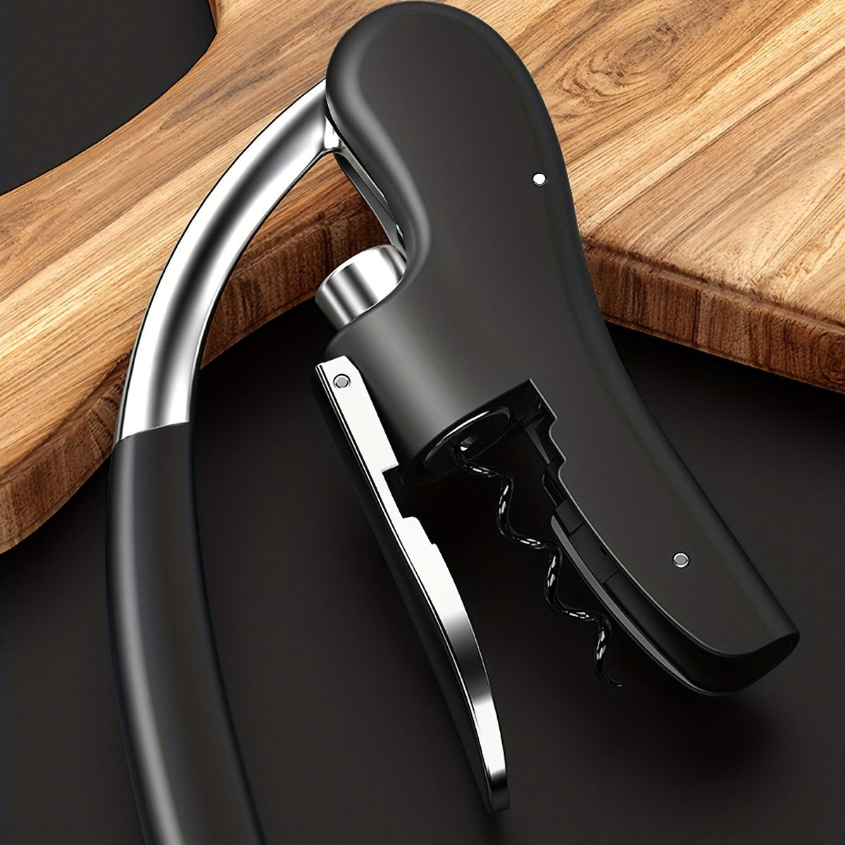 Lever-Action Wine Opener with Comfortable Grip for Effortless Cork Removal at Home, Bars & Restaurants | Thomler