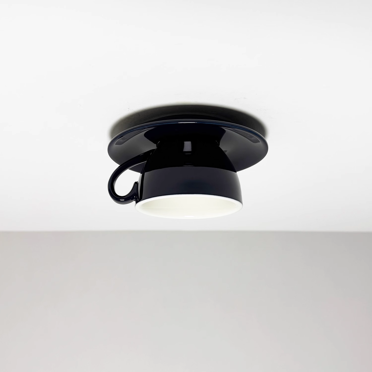 Ceramic Coffee Cup Flush Mount Light for Bedroom Living Room Kitchen Modern Decorative LED Fixture 110V Hardwired Compact Playful Design Amb | Thomler