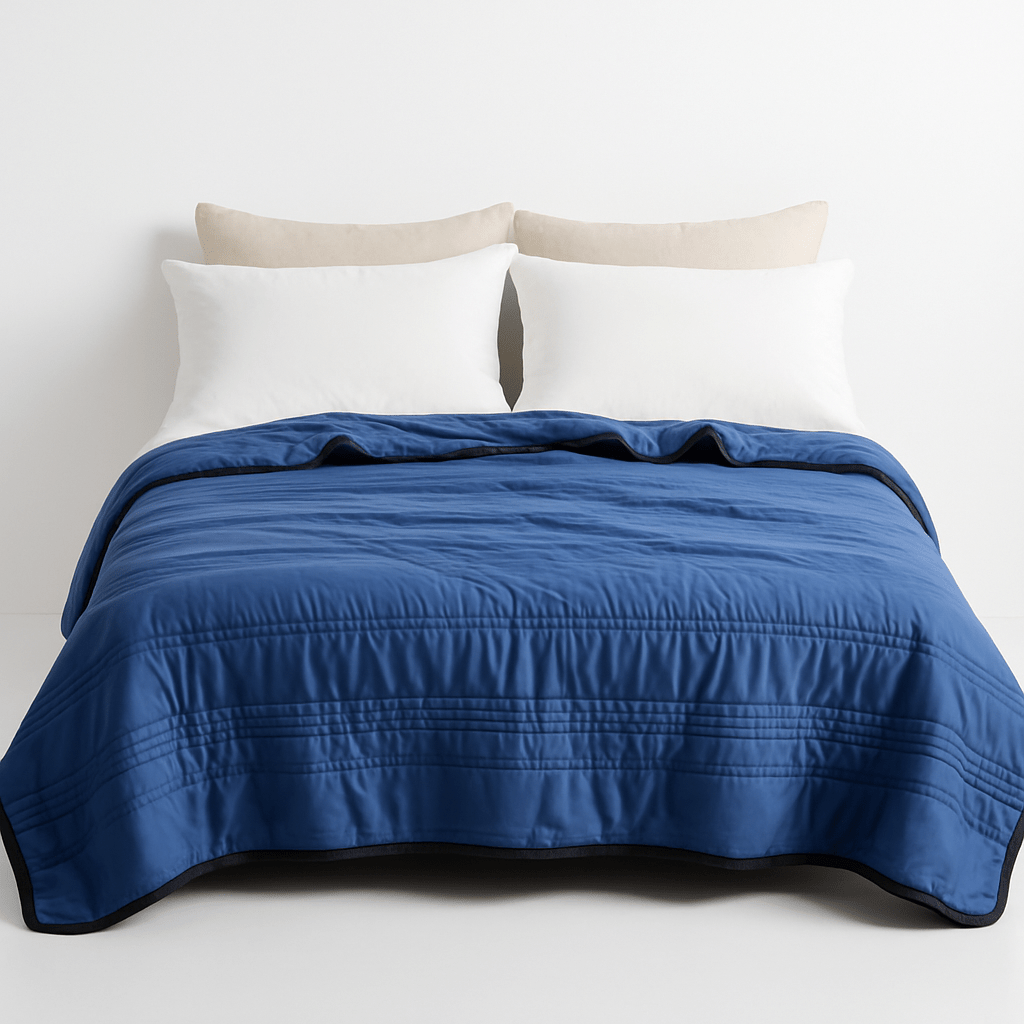Manta termorreguladora para personas calurosas: ropa de cama de poliéster suave que absorbe la humedad para disfrutar de comodidad durante todo el año en el dormitorio o la habitación de invitados | Thomler