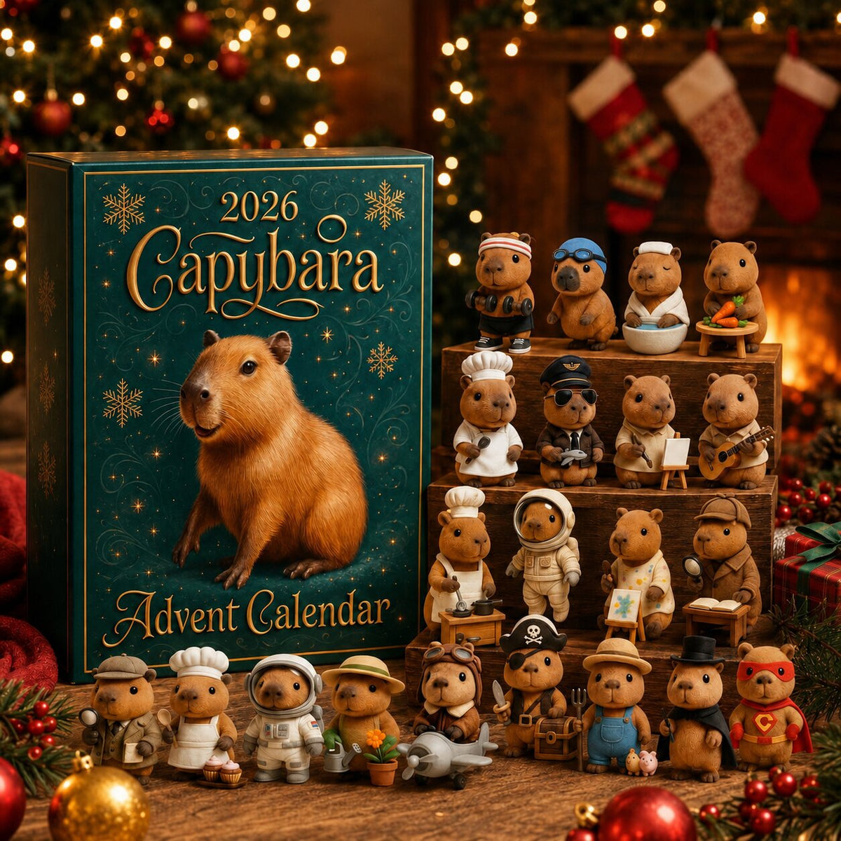 Capybara Christmas Countdown Calendar – 24 Surprises for Kids & Fans