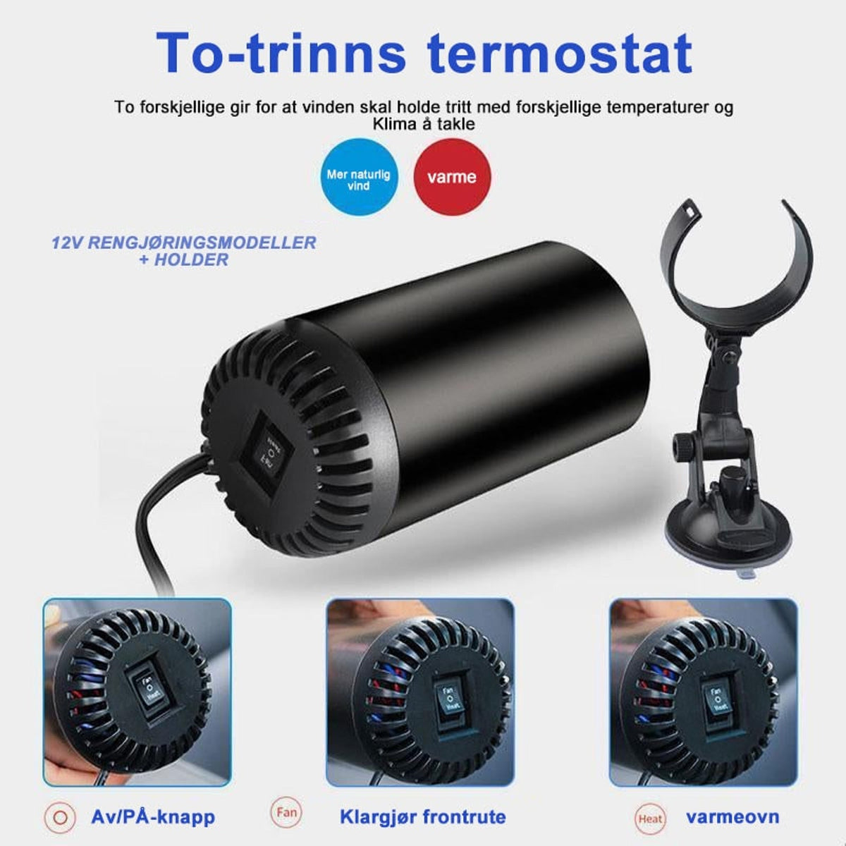 Calefactor de coche Rask Oppvarming