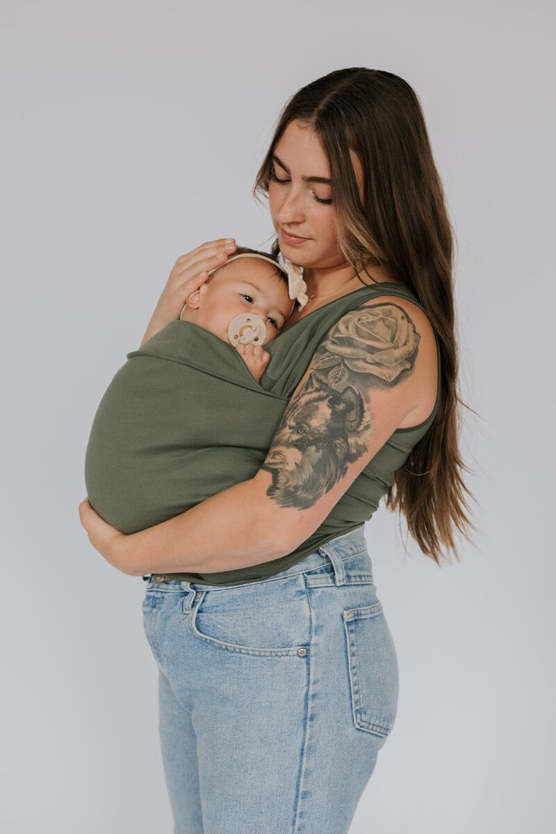 Freihändiges Babytrage-Shirt für Mama & Papa mit integriertem Stillzugang | Weiches Baumwollmischgewebe, tragbares Babytrage-Oberteil für Neugeborene, Haut-auf-Haut