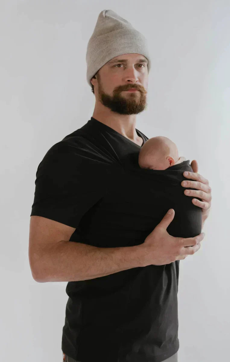 Freihändiges Babytrage-Shirt für Mama & Papa mit integriertem Stillzugang | Weiches Baumwollmischgewebe, tragbares Babytrage-Oberteil für Neugeborene, Haut-auf-Haut