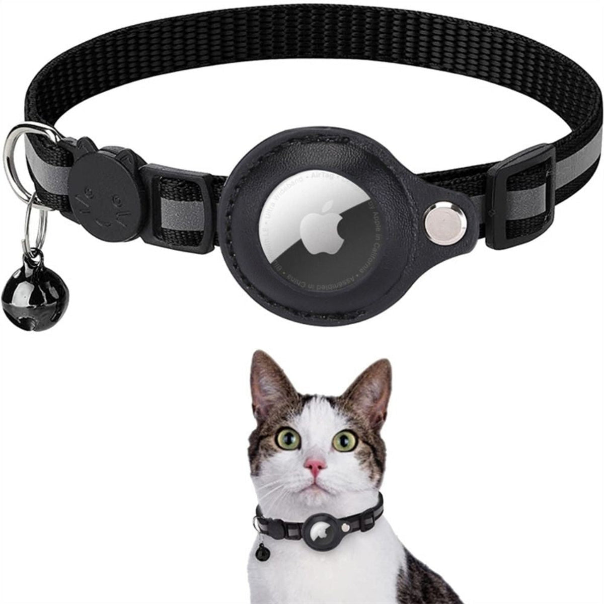 Cat GPS Tracker Collar With Reflective Design For Enhanced Visibility At Night And Quick Release Closure To Prevent Choking Hazards