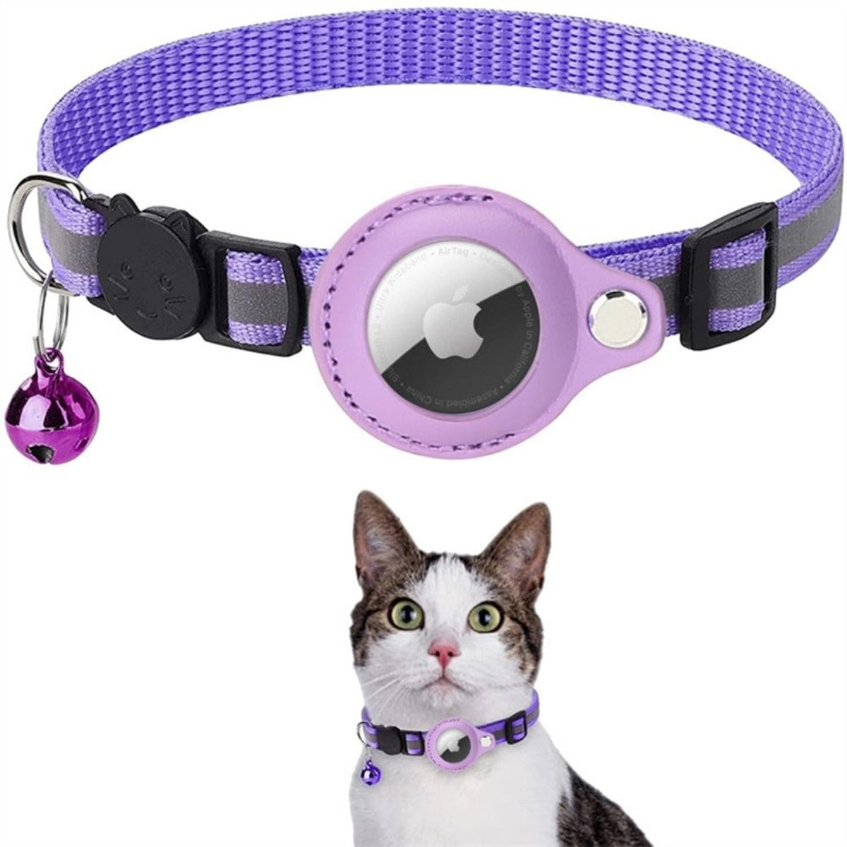 Cat GPS Tracker Collar With Reflective Design For Enhanced Visibility At Night Easy To Adjust And Comfortable To Wear