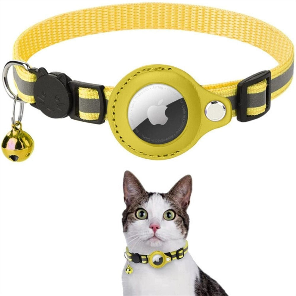 Cat GPS Tracker Collar With Reflective Design For Enhanced Visibility At Night And Quick Release Closure To Prevent Choking Hazards