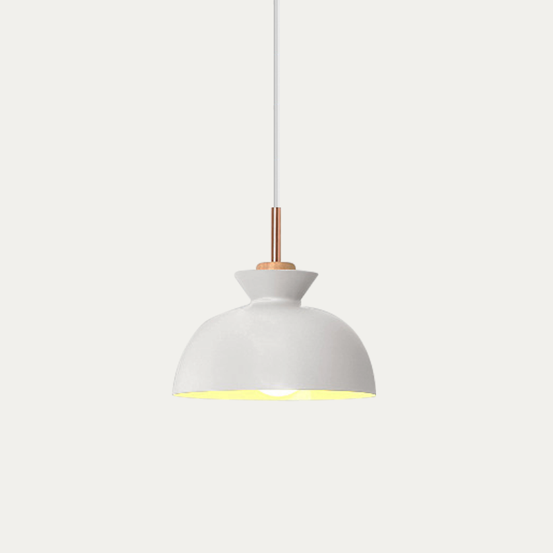 Lámpara colgante de madera de 11 pulgadas con casquillo E27, lámpara de techo nórdica moderna para dormitorio, sala de estar, comedor, isla de cocina, vestíbulo y pasillo | Thomler