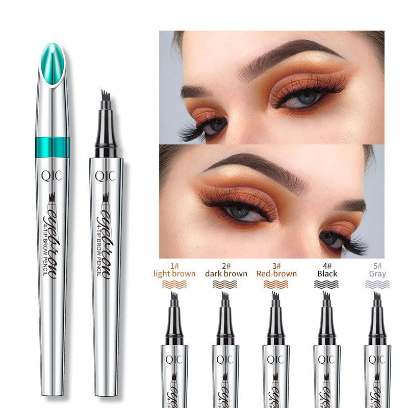Microblading-Augenbrauenstift mit Vier-Zacken-Spitze und langanhaltender Formel für natürlich wirkende Härchenzeichnung