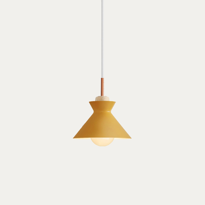 Lámpara colgante de madera de 11 pulgadas con casquillo E27, lámpara de techo nórdica moderna para dormitorio, sala de estar, comedor, isla de cocina, vestíbulo y pasillo | Thomler