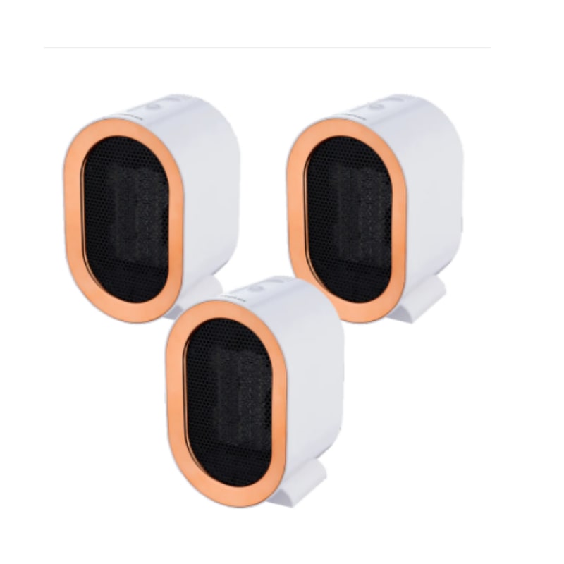 Compact Desktop Ceramic Space Heater with Dual-Speed Fan Control for Home & Office