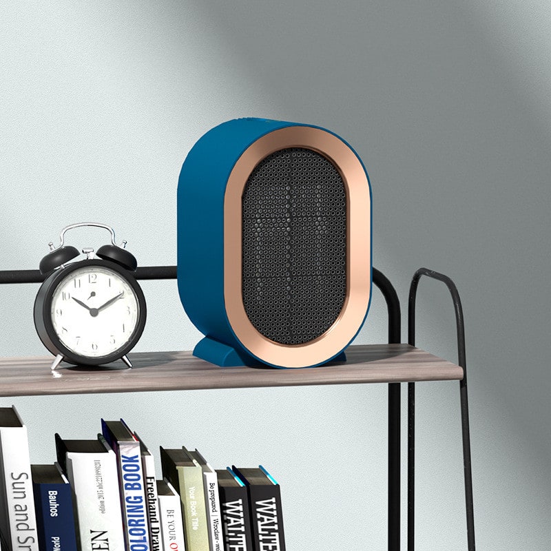Compact Desktop Ceramic Space Heater with Dual-Speed Fan Control for Home & Office