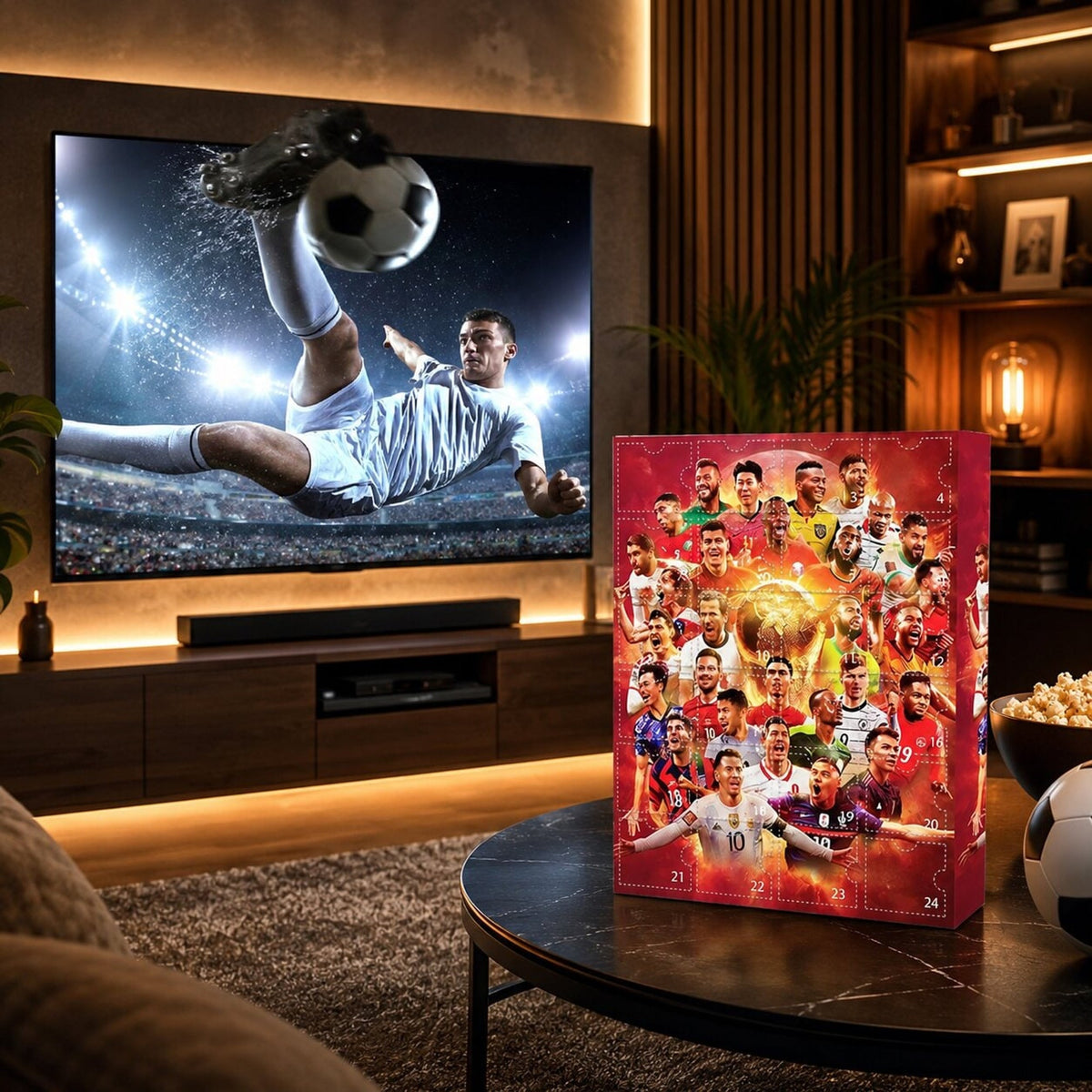 Christmas Football Advent Calendar With 24 Surprise Doors For Kids And Fans
