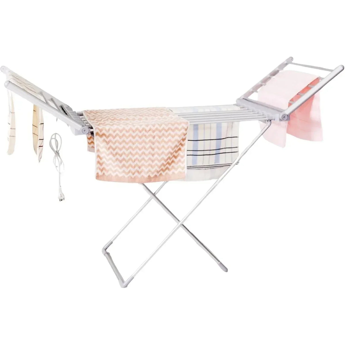 Heated Clothes Drying Rack Foldable Electric Portable with Expandable Wings