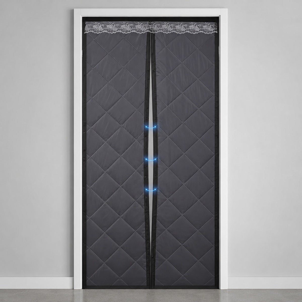 Insulated Magnetic Door Curtain – Thermal Draft Blocker with Sound Dampening
