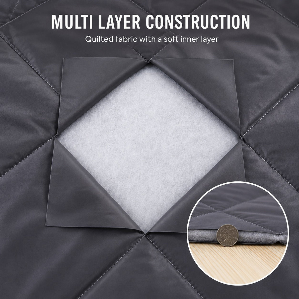 Insulated Magnetic Door Curtain – Thermal Draft Blocker with Sound Dampening