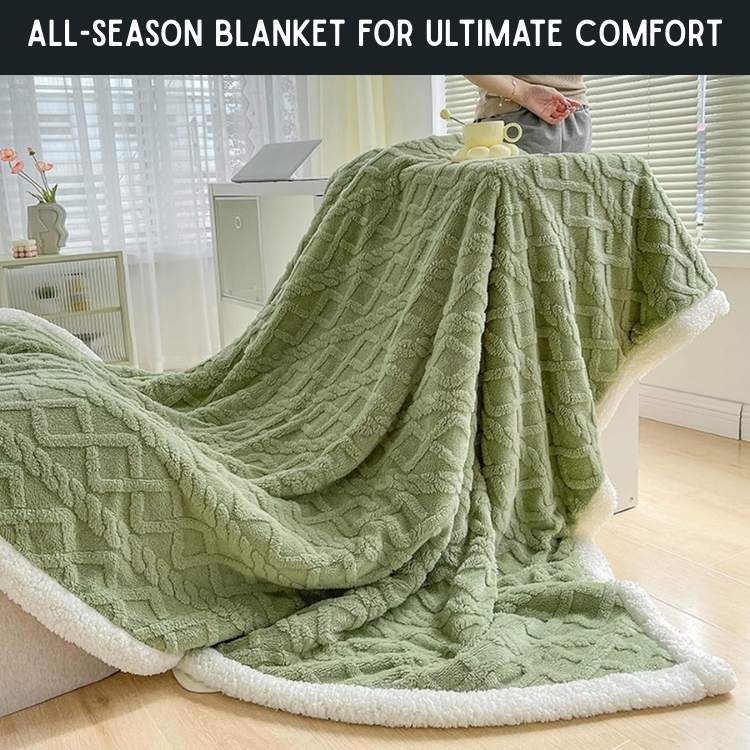 Plush Sherpa Weighted Throw with Glass Bead Fill – Cozy Quilted Lap Blanket for Beds, Couches, Reading, Lounging & Sleep – Machine Washable | Thomler