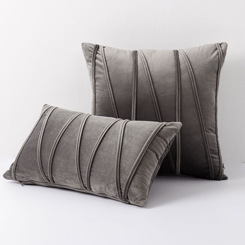 Samt-Kissenbezug, 45x45 cm, quadratisch, rosa, dekorative Kissenhülle für Couch, Schlafzimmer, Wohnzimmer, Stuhl, weich, mit Reißverschluss, Polyester-Kissenbezug 17 | Thomler