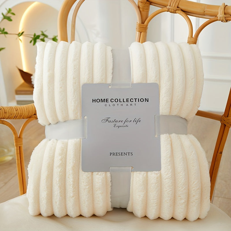 Soft Polyester Throw Blanket for Couch & Bed – Lightweight Insulating Cover for Living Room, Bedroom, Guest Room – Minimalist Solid-Color De | Thomler