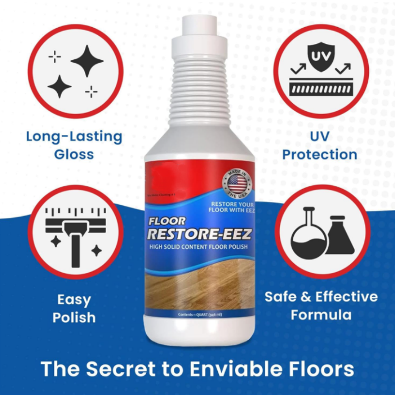 Floor Polish & Restorer Liquid – Revives Shine on Hardwood, Tile & Laminate – Hides Scratches & Renews Color for Living Rooms, Kitchens, Hal | Thomler
