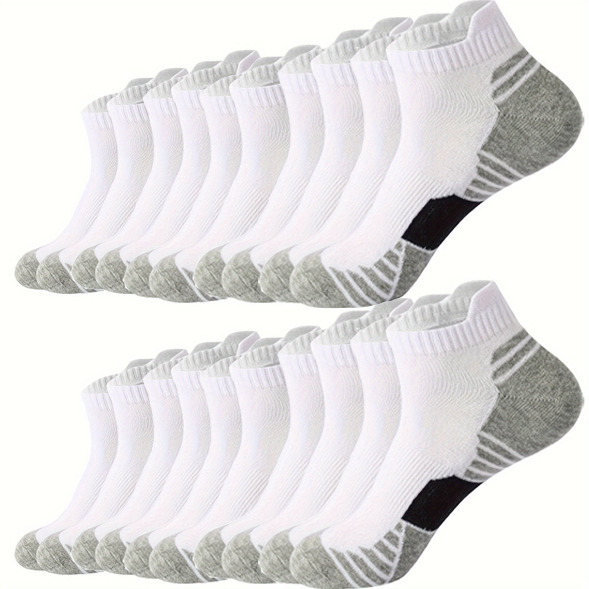 Herren-Socken aus Baumwollmix – Feuchtigkeitsableitendes Multipack für Arbeit, Sport & Freizeit – Erhältlich in Weiß, Schwarz, Blau & Grau | Thomler