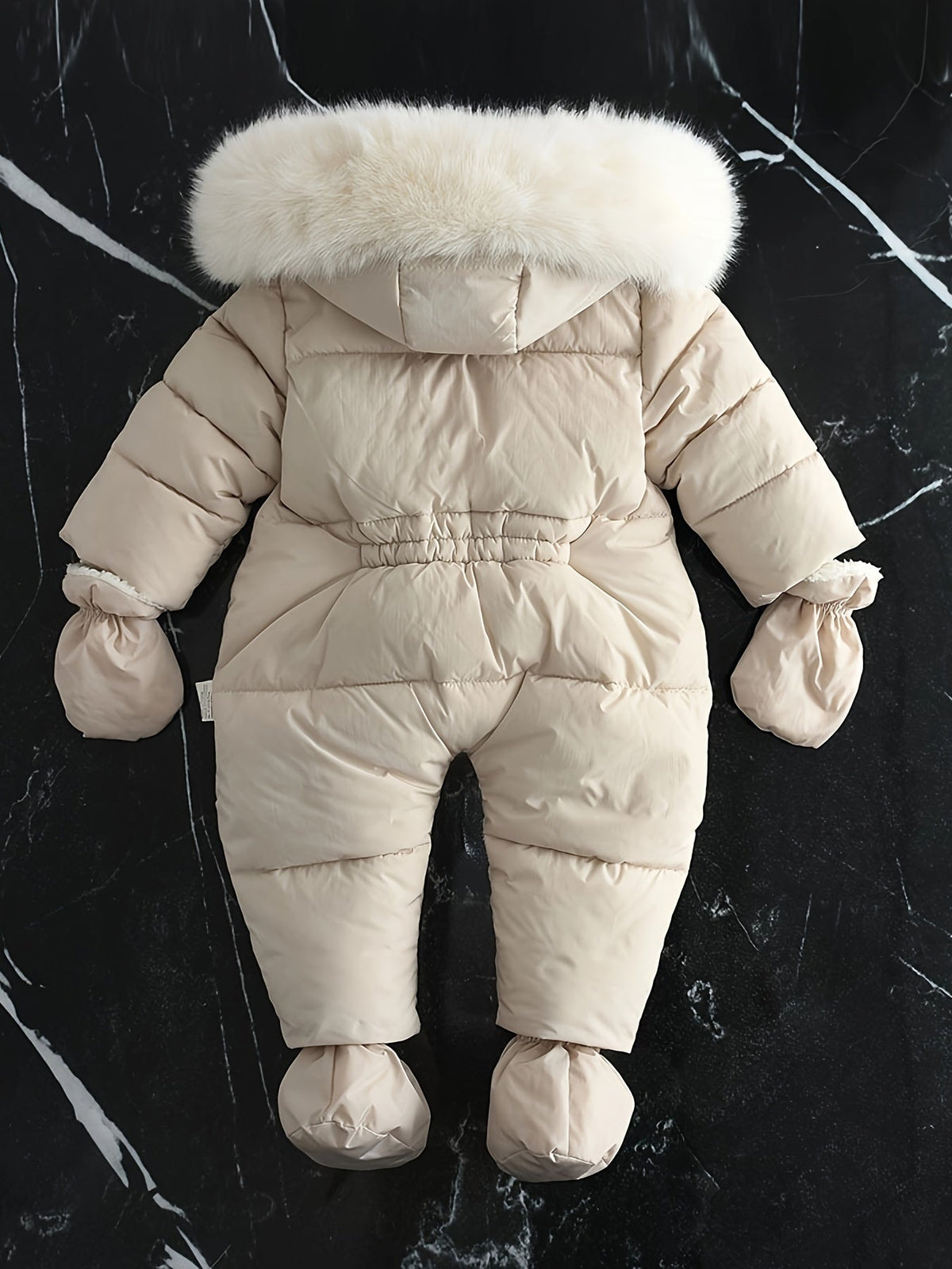 Hooded Infant Snowsuit with Quilted Insulation and Faux Fur Trim for Cold Weather Outdoor Adventures Baby Winter Bunting | Thomler