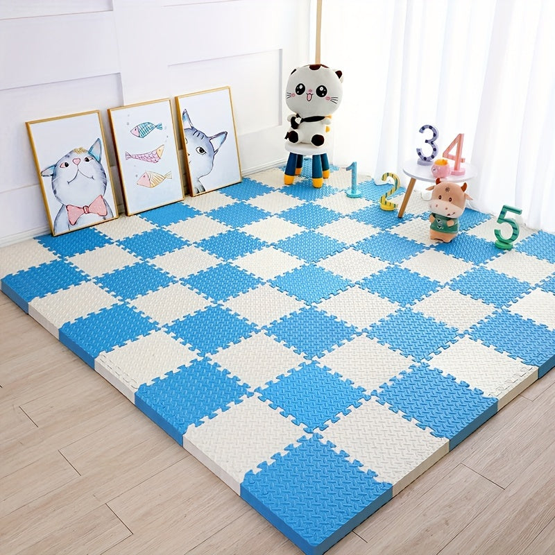 Alfombrillas de espuma encajables para niños y bebés – Suelo acolchado seguro para cuartos de juegos, guarderías y áreas de gateo en interiores, puzle antideslizante | Thomler
