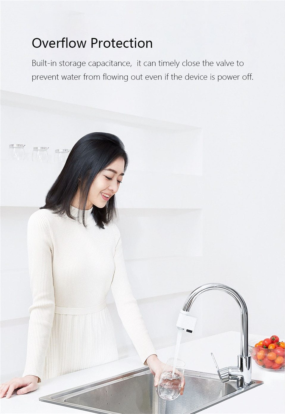 Intelligenter Wasserhahn mit Infrarot-Bewegungssensor