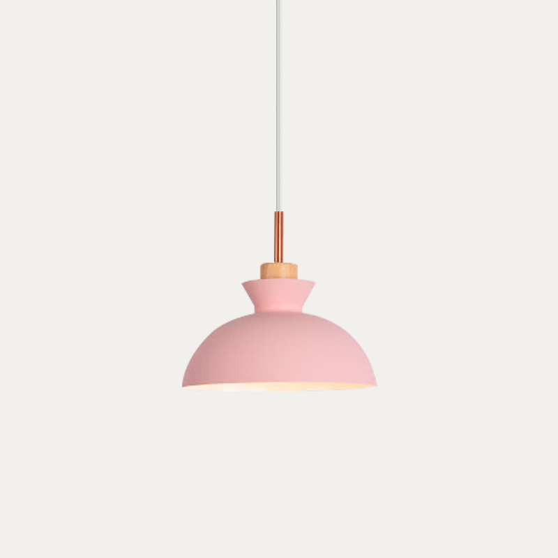 Lámpara colgante de madera de 11 pulgadas con casquillo E27, lámpara de techo nórdica moderna para dormitorio, sala de estar, comedor, isla de cocina, vestíbulo y pasillo | Thomler