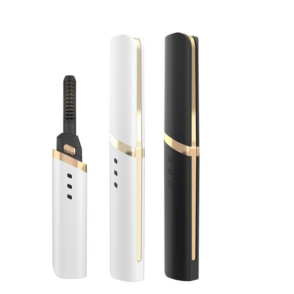 Heated Eyelash Curler USB Rechargeable with 3 Temperature Settings for Natural Long-Lasting Lift | Portable Electric Lash Comb Tool for Masc | Thomler