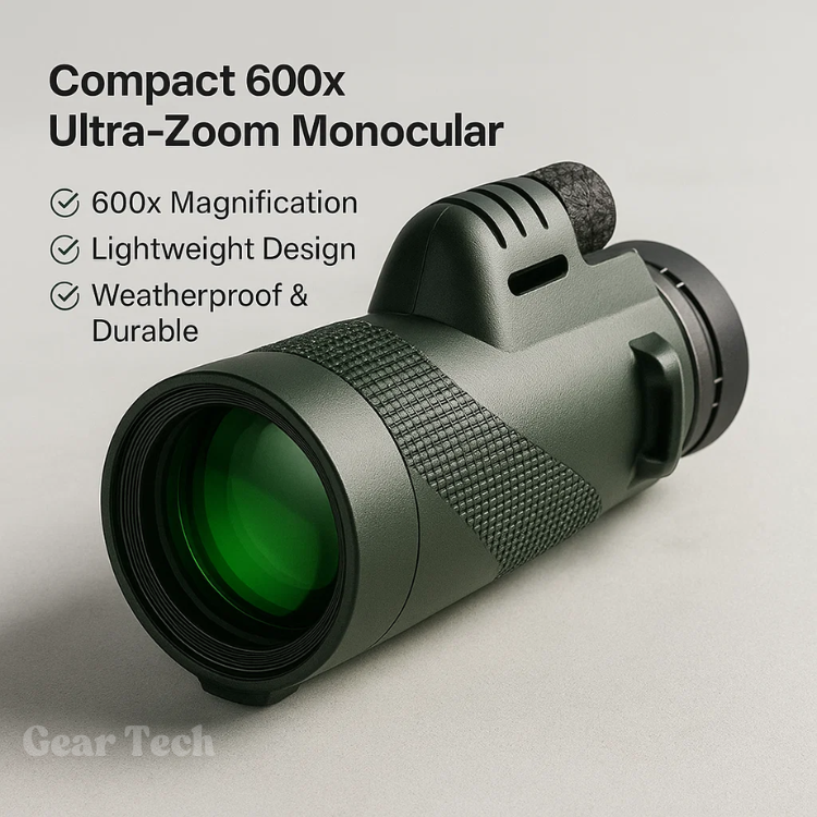 Pocket-Size 600× Magnification Monocular Telescope — Multi-Coated HD Optics for Wildlife Observation, Stadium Events & Nature Trails | Thomler