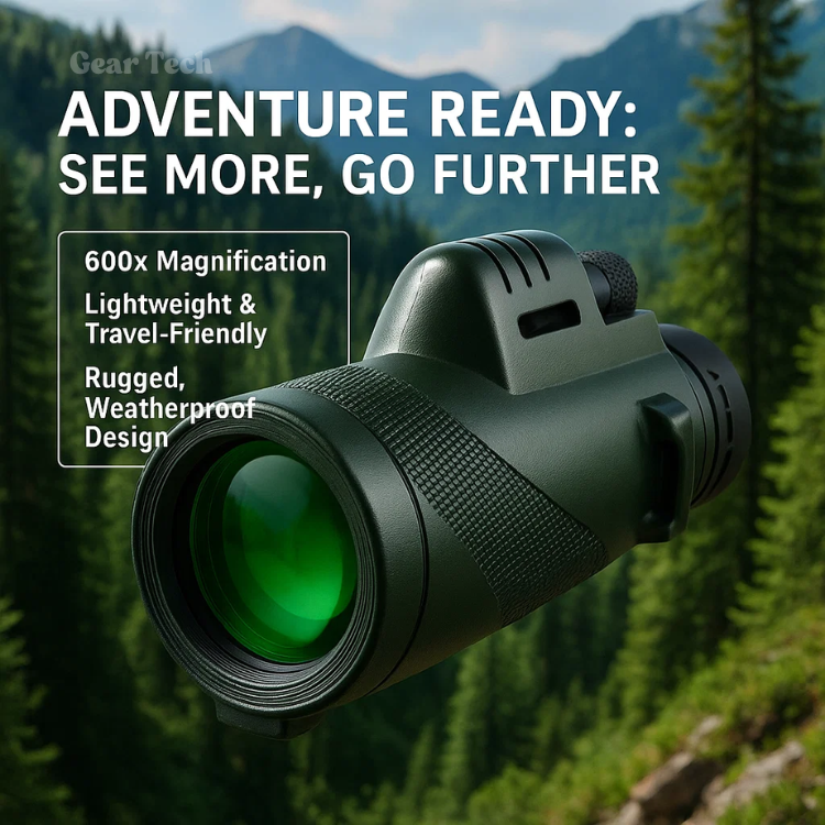 Pocket-Size 600× Magnification Monocular Telescope — Multi-Coated HD Optics for Wildlife Observation, Stadium Events & Nature Trails | Thomler