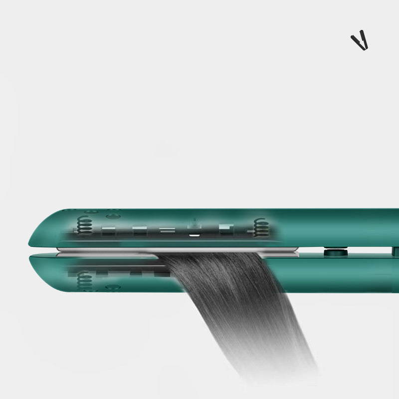 Compact Dual-Function Hair Styling Tool Ceramic Plates Curls & Straightens Portable Travel Size for Daily Touch-Ups On-the-Go Styling | Thomler