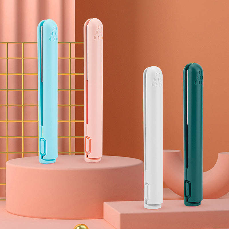 Compact Dual-Function Hair Styling Tool Ceramic Plates Curls & Straightens Portable Travel Size for Daily Touch-Ups On-the-Go Styling | Thomler