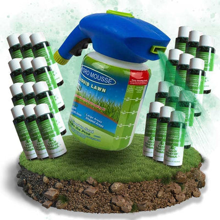 Hose-End Grass Seed Sprayer for Bare Spots & Dog Patches | Covers 100 sq ft | Lawn Repair Kit with Moisture-Locking Formula | Thomler