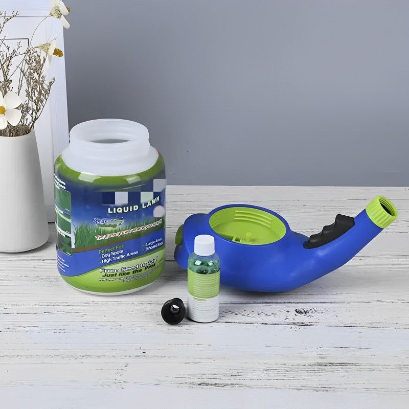 Hose-End Grass Seed Sprayer for Bare Spots & Dog Patches | Covers 100 sq ft | Lawn Repair Kit with Moisture-Locking Formula | Thomler